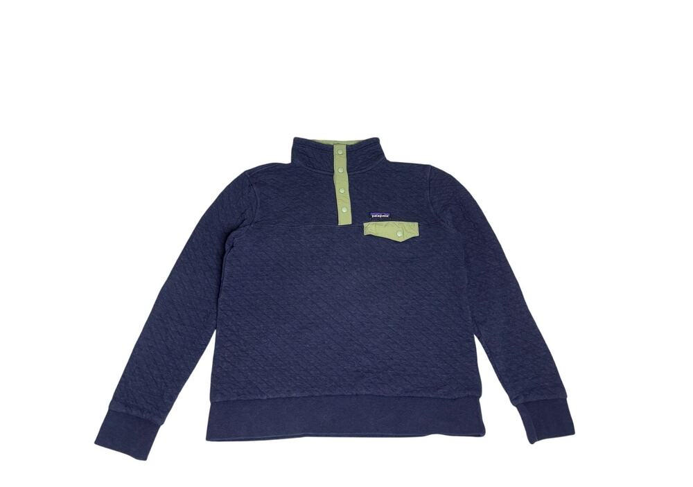 Patagonia Organic Cotton Navy Snap Pullover Medium